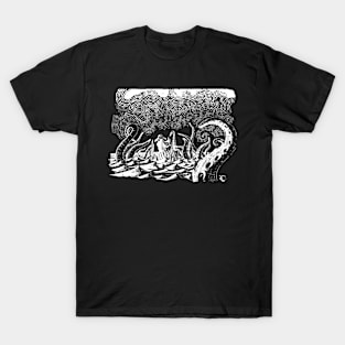 Pirate kraken white art T-Shirt